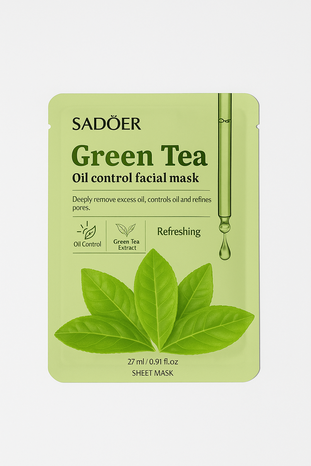 1 pcs green tea oil control face mask
